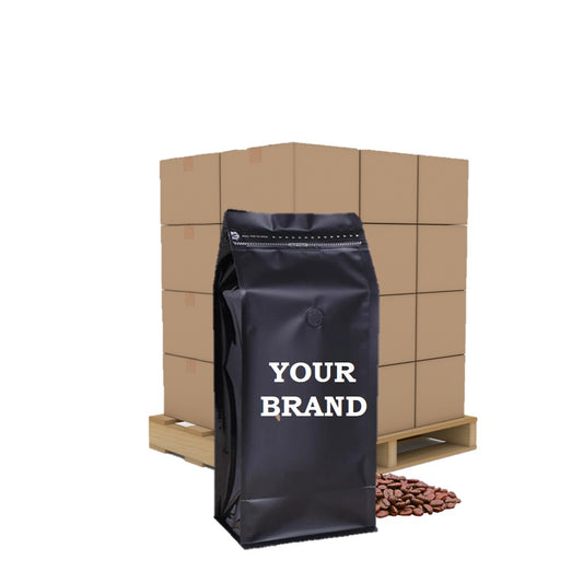 Pallet 504 kg Roasted Arabica coffee beans Specialty- Doypack 1 kg Customized Brand
