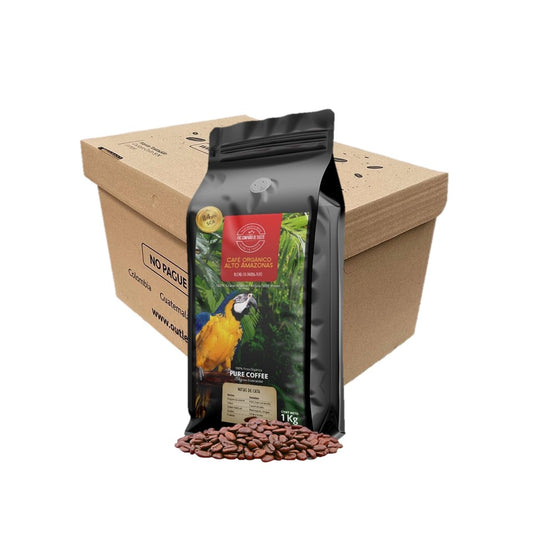 CAJA 21 Kg CAFE TOSTADO ALTO AMAZONAS ARABICO ENVASADO 84 PTS.