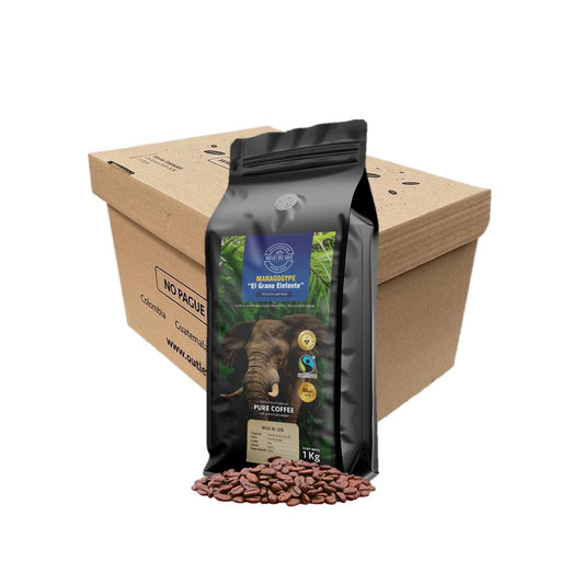 CAJA 21 Kg CAFE TOSTADO MARAGOGYPE ARABICO ENVASADO 86,75 PTS.