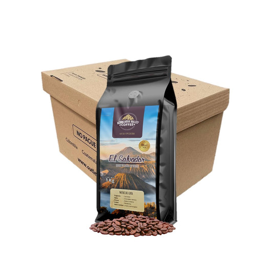 CAJA 21 Kg CAFE TOSTADO EL SALVADOR ARABICO ENVASADO 86 PTS.